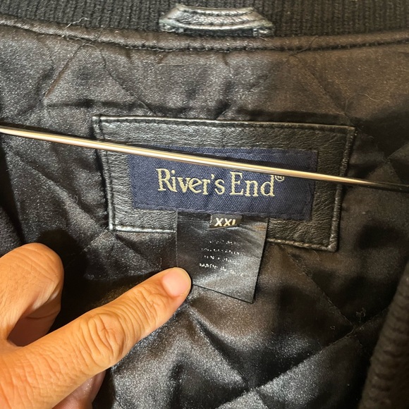 Vintage xxl varsity jacket wool and leather - Picture 3 of 6